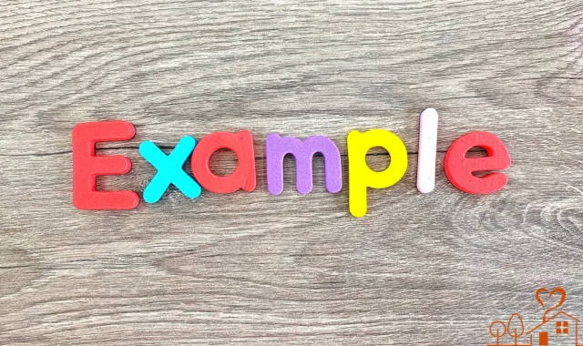 exampleの文字