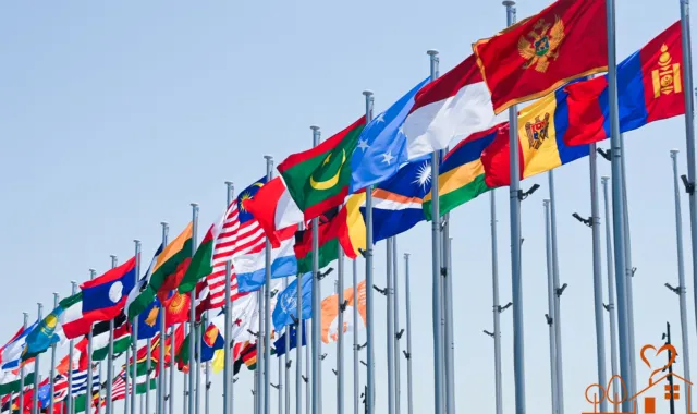 様々な国の国旗
