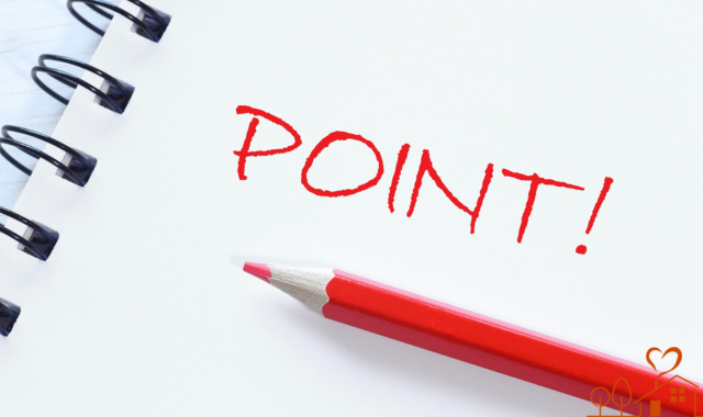 ノートにPOINT!の文字
