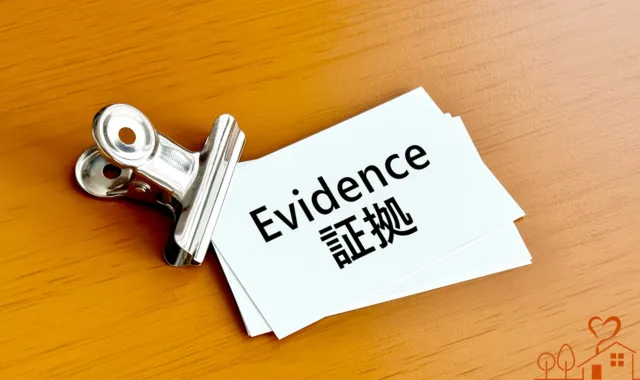 証拠の文字