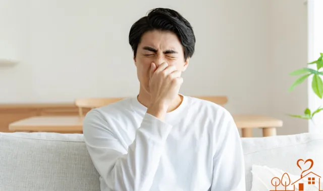 臭いに耐える人