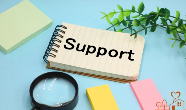 Supportの文字と虫眼鏡