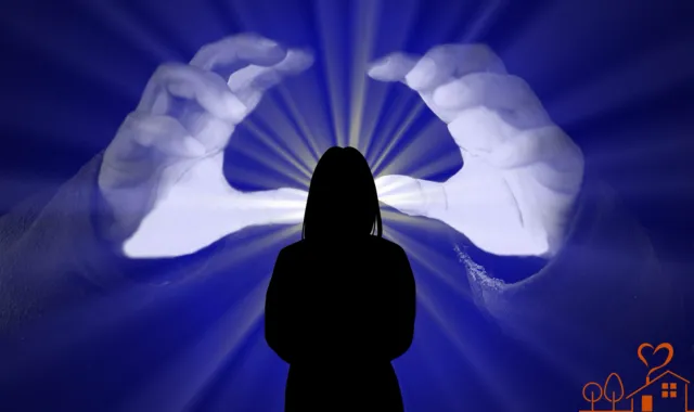 大きな手と人間